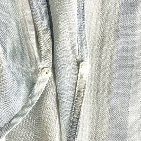 1X Womens Top Striped Lightweight 3/4 Tie-Sleeve Blouse by Dear Grace - Picture 6 of 12